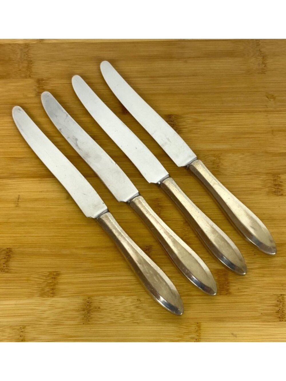 Oneida Community Patrician Set Of 4 Dinner Knives Silverplate Flatware 1914